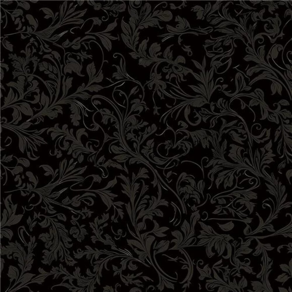 Vintage Floral Peel & Stick Wallpaper 16in x 64in Black